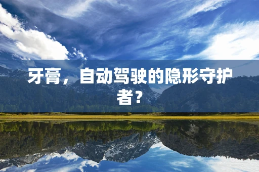 牙膏，自动驾驶的隐形守护者？