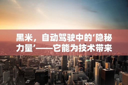 黑米，自动驾驶中的‘隐秘力量’——它能为技术带来哪些惊喜？