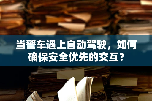 当警车遇上自动驾驶，如何确保安全优先的交互？