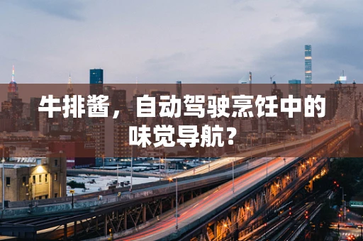 牛排酱，自动驾驶烹饪中的味觉导航？