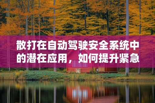 散打在自动驾驶安全系统中的潜在应用，如何提升紧急避险的敏捷性？