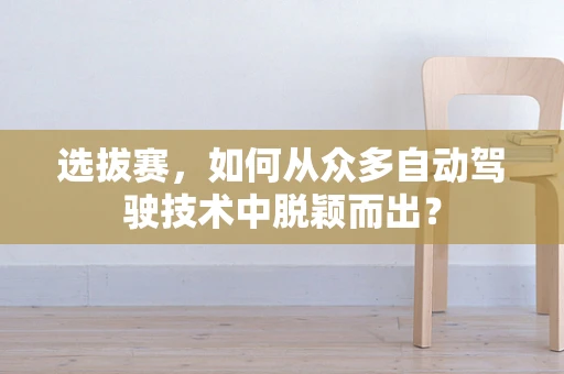 选拔赛，如何从众多自动驾驶技术中脱颖而出？