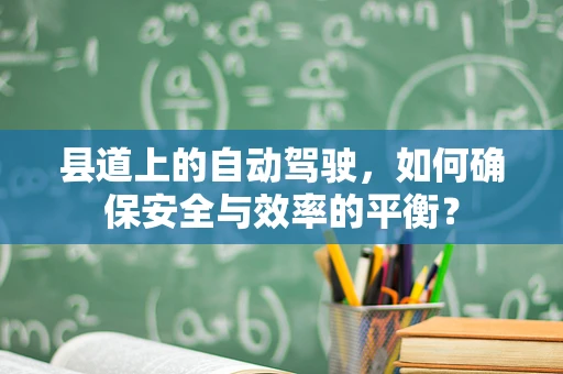 县道上的自动驾驶，如何确保安全与效率的平衡？