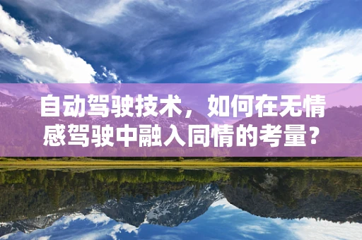 自动驾驶技术，如何在无情感驾驶中融入同情的考量？