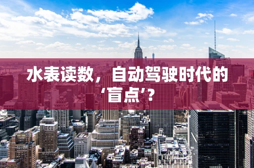 水表读数，自动驾驶时代的‘盲点’？