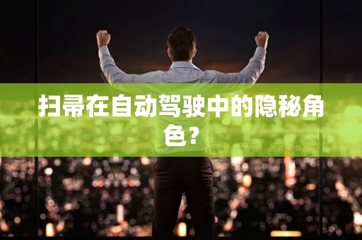 扫帚在自动驾驶中的隐秘角色？