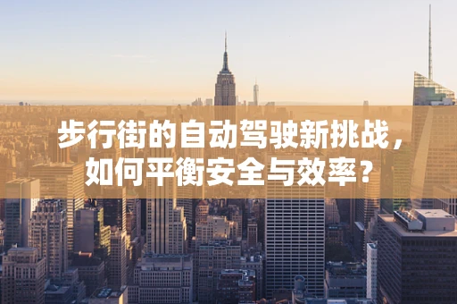 步行街的自动驾驶新挑战，如何平衡安全与效率？