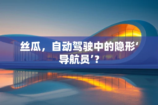 丝瓜，自动驾驶中的隐形‘导航员’？