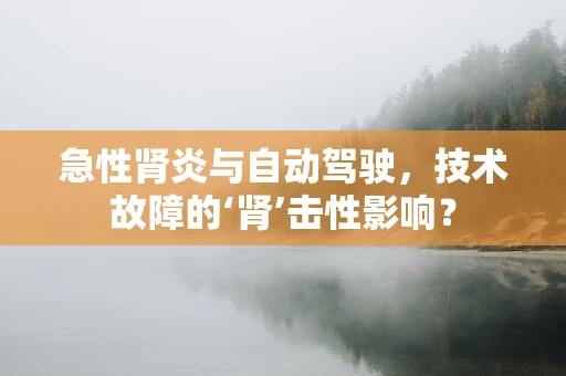 急性肾炎与自动驾驶，技术故障的‘肾’击性影响？