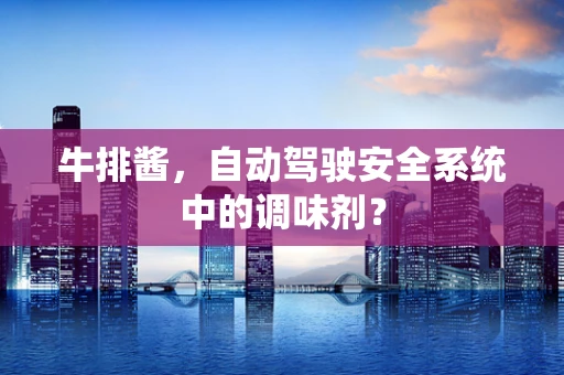牛排酱，自动驾驶安全系统中的调味剂？