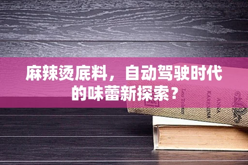 麻辣烫底料，自动驾驶时代的味蕾新探索？