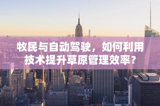 牧民与自动驾驶，如何利用技术提升草原管理效率？
