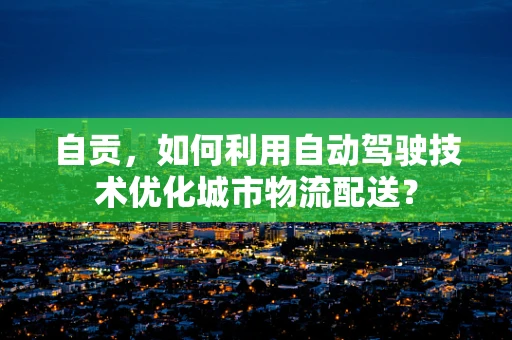 自贡，如何利用自动驾驶技术优化城市物流配送？