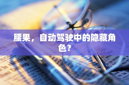 腰果，自动驾驶中的隐藏角色？