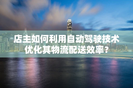 店主如何利用自动驾驶技术优化其物流配送效率？