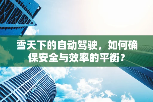 雪天下的自动驾驶，如何确保安全与效率的平衡？