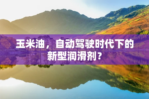 玉米油，自动驾驶时代下的新型润滑剂？