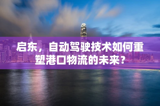 启东，自动驾驶技术如何重塑港口物流的未来？