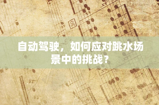 自动驾驶，如何应对跳水场景中的挑战？