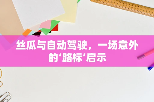丝瓜与自动驾驶，一场意外的‘路标’启示
