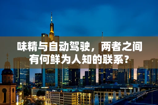 味精与自动驾驶，两者之间有何鲜为人知的联系？