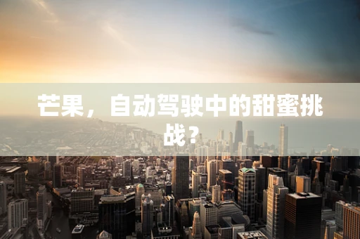 芒果，自动驾驶中的甜蜜挑战？