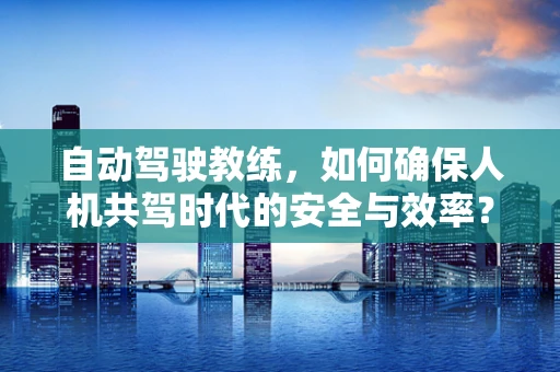 自动驾驶教练，如何确保人机共驾时代的安全与效率？
