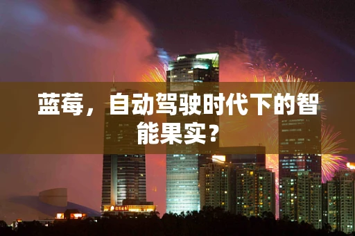 蓝莓，自动驾驶时代下的智能果实？
