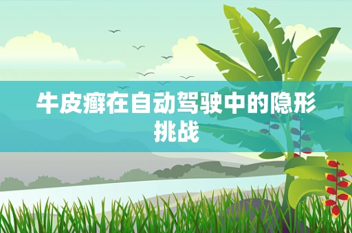 牛皮癣在自动驾驶中的隐形挑战