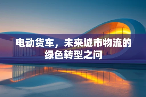 电动货车，未来城市物流的绿色转型之问