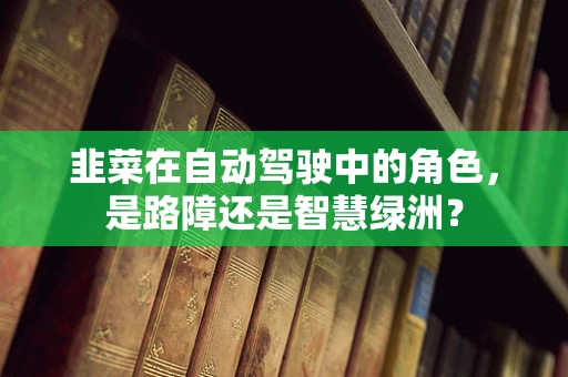韭菜在自动驾驶中的角色，是路障还是智慧绿洲？
