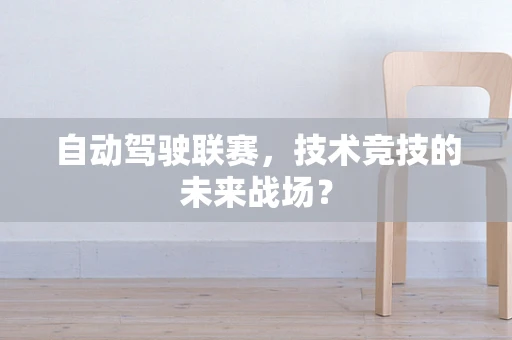自动驾驶联赛，技术竞技的未来战场？