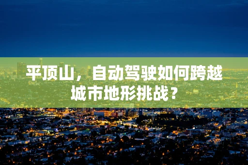 平顶山，自动驾驶如何跨越城市地形挑战？