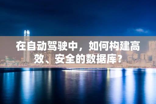在自动驾驶中，如何构建高效、安全的数据库？