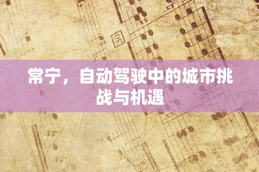常宁，自动驾驶中的城市挑战与机遇