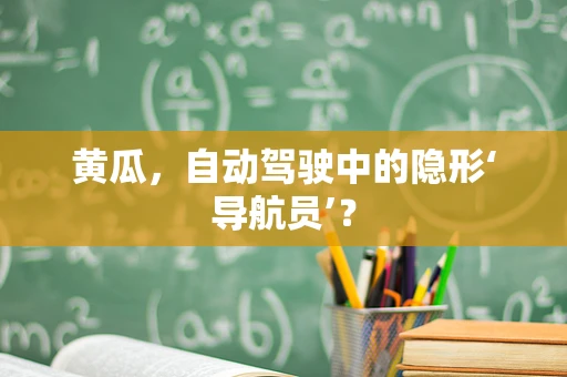 黄瓜，自动驾驶中的隐形‘导航员’？