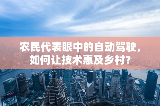 农民代表眼中的自动驾驶，如何让技术惠及乡村？