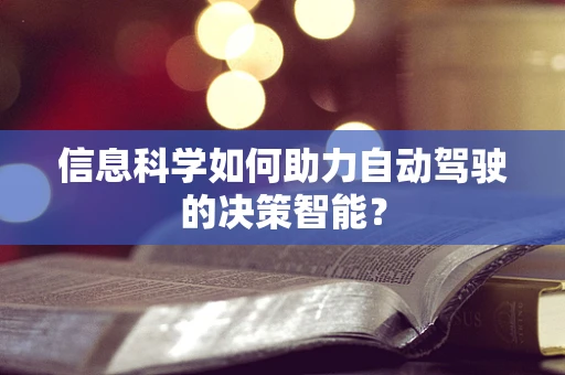信息科学如何助力自动驾驶的决策智能？