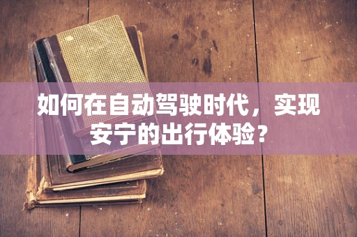 如何在自动驾驶时代，实现安宁的出行体验？