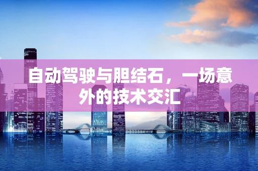 自动驾驶与胆结石，一场意外的技术交汇