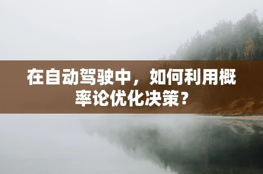 在自动驾驶中，如何利用概率论优化决策？