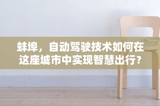 蚌埠，自动驾驶技术如何在这座城市中实现智慧出行？