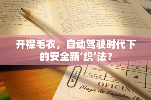 开襟毛衣，自动驾驶时代下的安全新‘织’法？