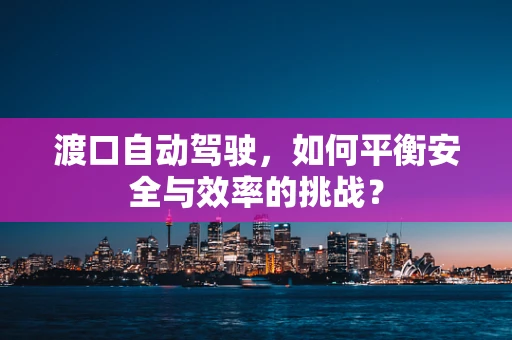 渡口自动驾驶，如何平衡安全与效率的挑战？