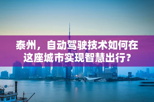 泰州，自动驾驶技术如何在这座城市实现智慧出行？