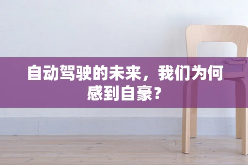 自动驾驶的未来，我们为何感到自豪？