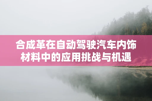 合成革在自动驾驶汽车内饰材料中的应用挑战与机遇
