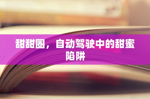 甜甜圈，自动驾驶中的甜蜜陷阱