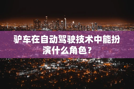 驴车在自动驾驶技术中能扮演什么角色？