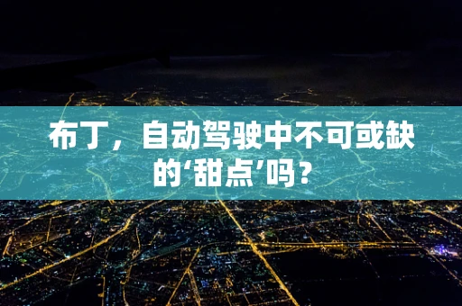 布丁，自动驾驶中不可或缺的‘甜点’吗？